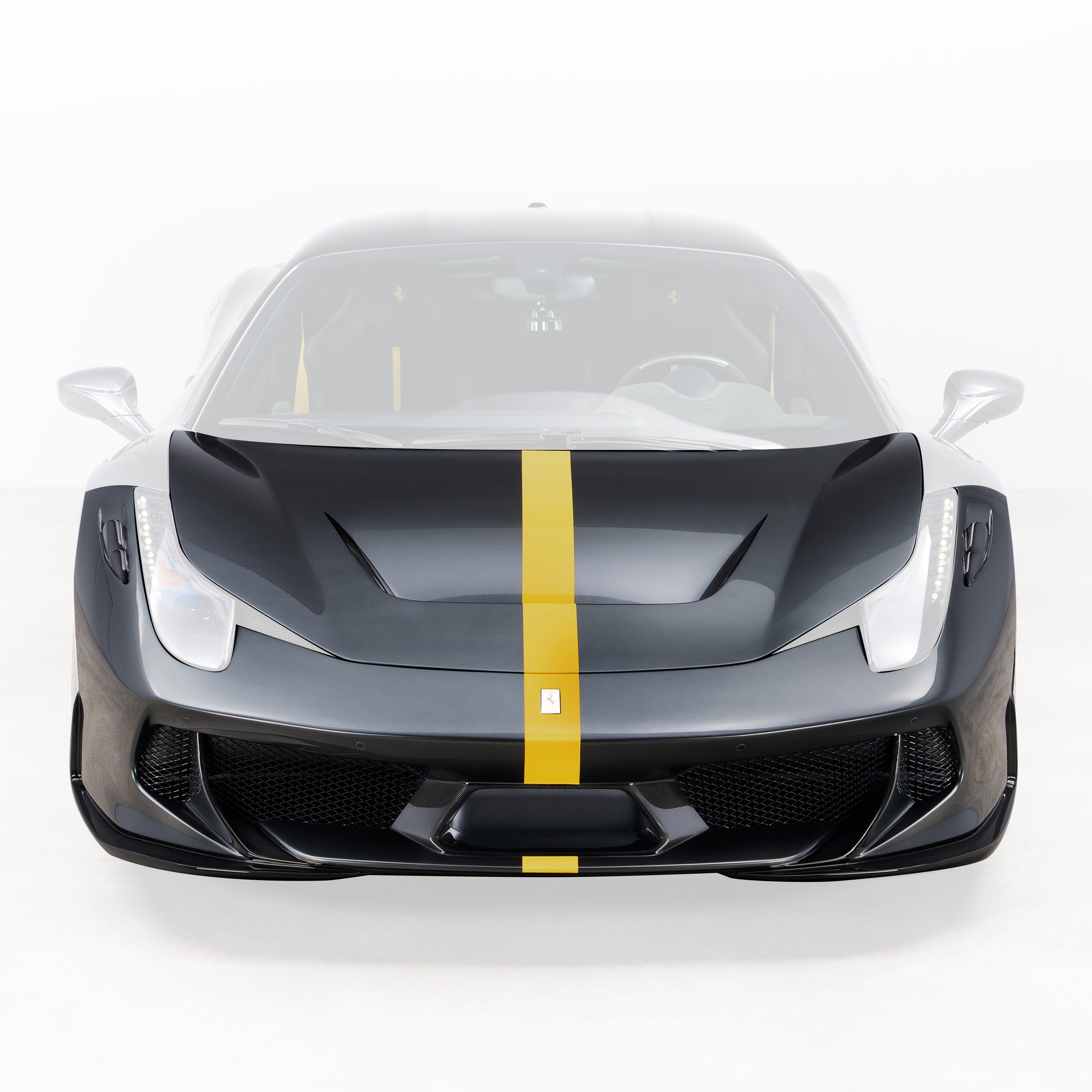 458 CTR front package, faded head-on view highlighting parts