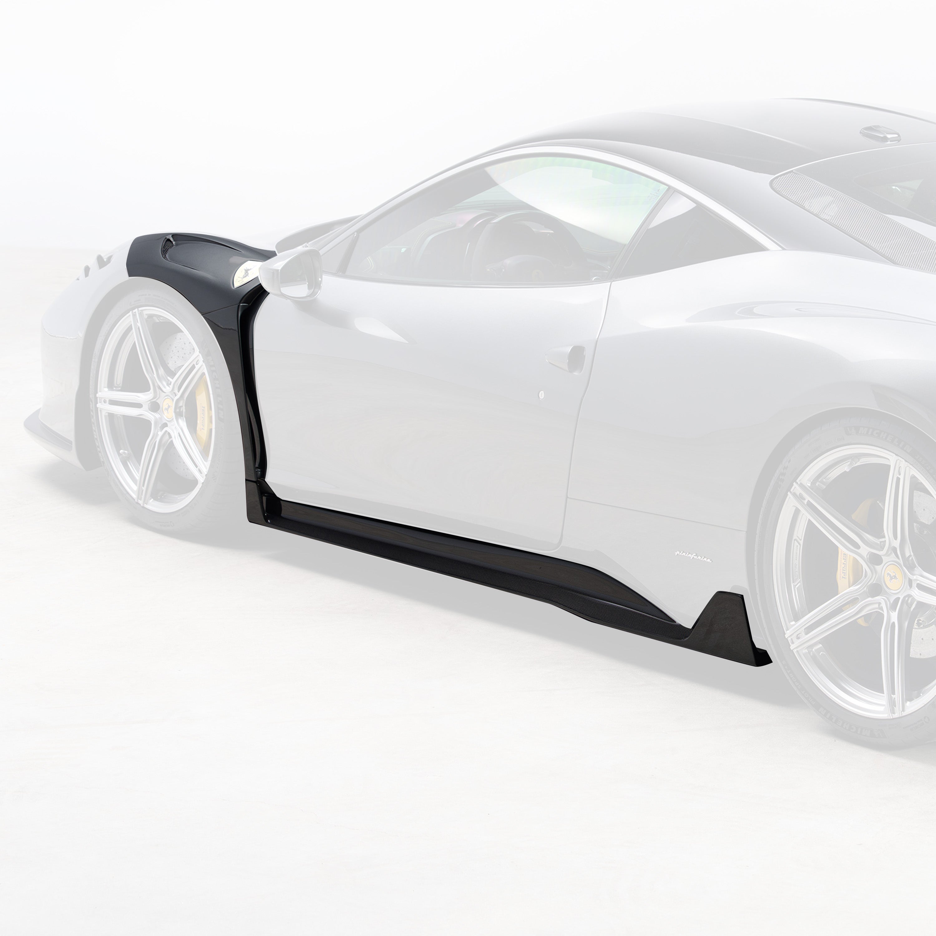 458 CTR side package, faded view highlighting side panels