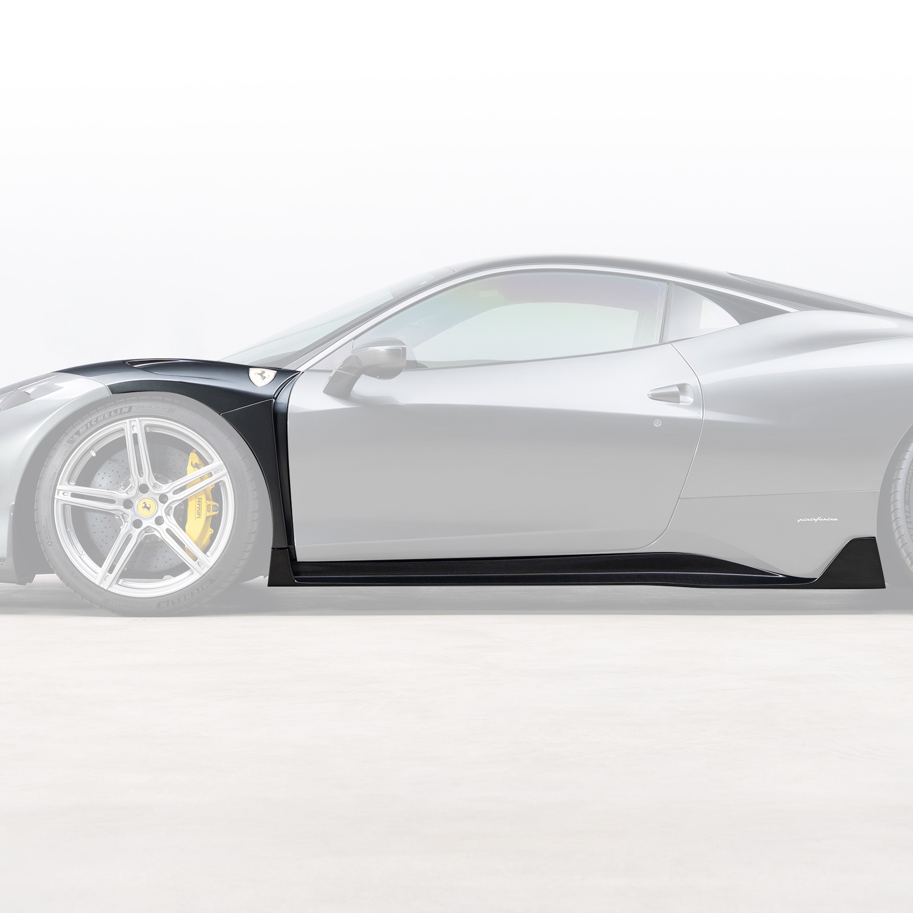 458 CTR side package, faded side profile