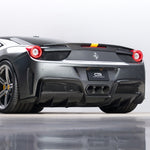 Ferrari 458 with CTR rear package, low rear 3/4 view
