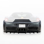 458 CTR rear package, faded straight rear view