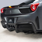 CTR rear package diffuser and taillights, high rear 3/4