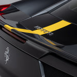 CTR spoiler with yellow stripe on 458 deck, high detail