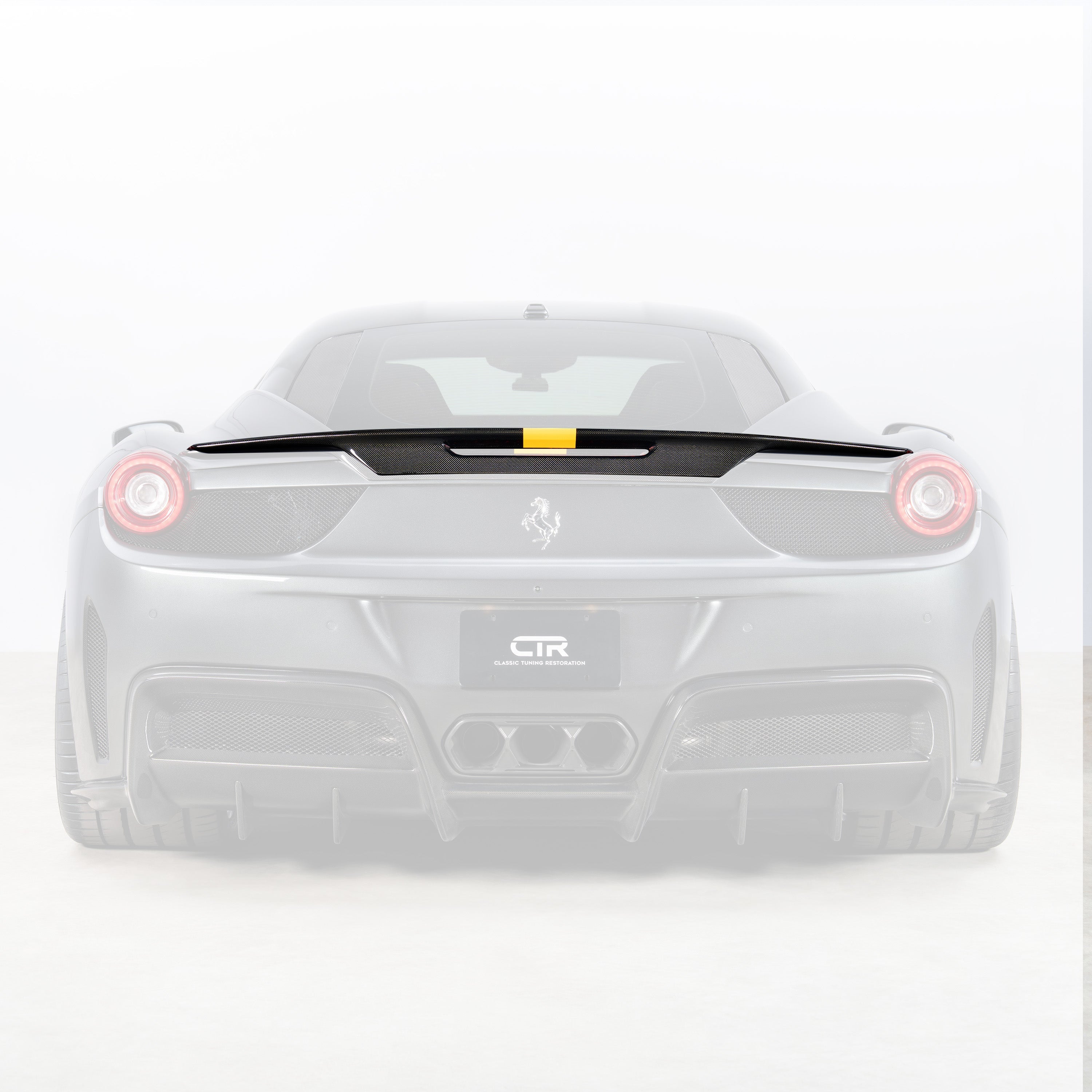 458 CTR decklid spoiler, faded rear view