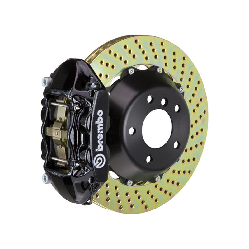 8J TTS Brembo GT 4-piston front kit, black caliper, 365mm drilled 2-piece disc