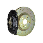 C5 Corvette Brembo GT 4-piston front kit, black caliper, 355mm drilled 1-piece disc