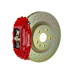 C6 Corvette Brembo GT 4-piston front kit, red caliper, 355mm drilled 1-piece disc