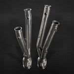 close front view of Capistro Racing Test Pipes (with Heat Blankets) for Lamborghini Aventador SVJ / Ultimae 2018-2022 with black background