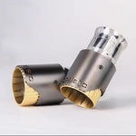 close side view of Capristo Exhaust Tips for McLaren 720S 2017–2023 with white background