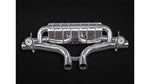 wide view of Capristo CES3 Valved Exhaust with OEM Tips for Audi RS Q8 2019-2025 with black background