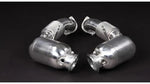 wide view of Capristo Exhaust 250 Cell Sport Cats for BMW 850i G15 2019-2022 with black background