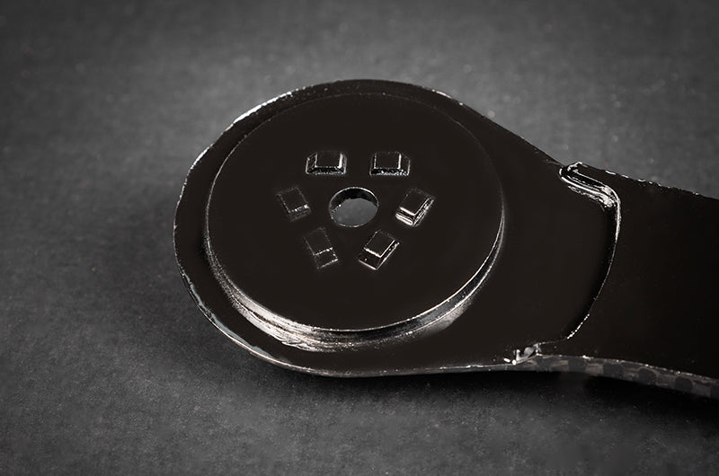 Capristo seat adjuster aluminum mounting hub, close-up