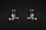 Capristo Valved Cat Spare Pipes for Porsche 991.2 GT2RS 2018-2019, valved cat spare pipe pair, studio photo