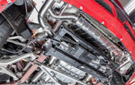 Capristo valved exhaust for the Mercedes-AMG SLS installed under a red SLS AMG
