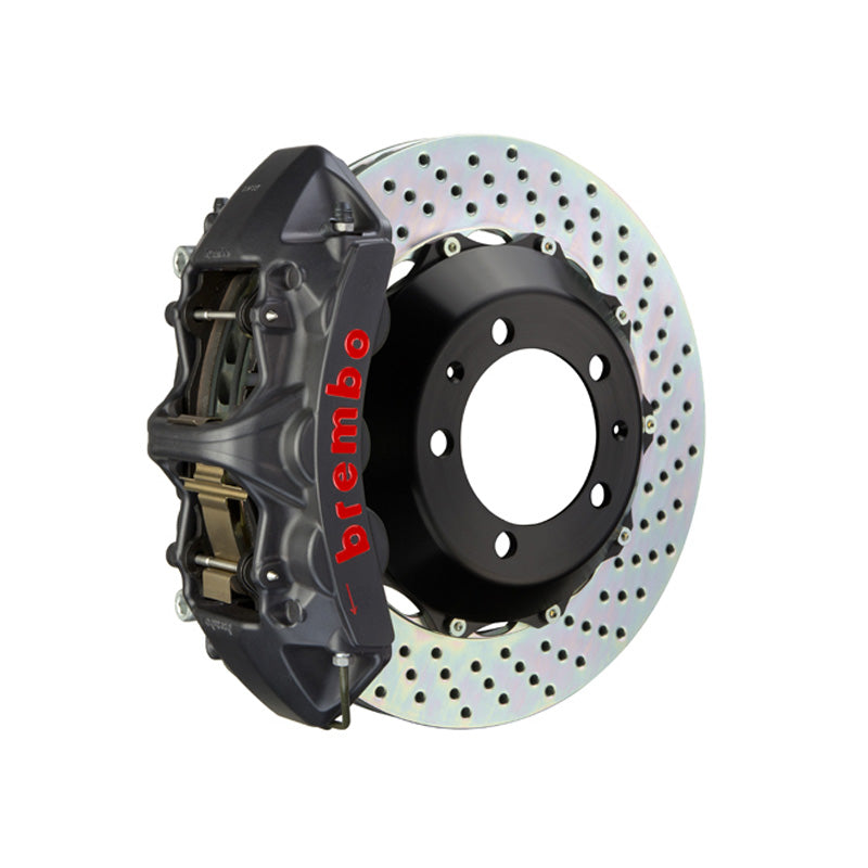 370Z Brembo 6-piston front kit, black hard-anodized GT-S caliper, drilled 2-piece disc