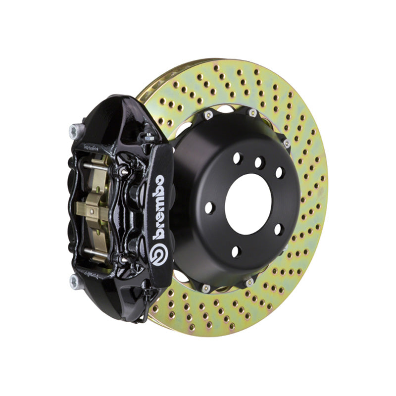G63 AMG Brembo GT 4-piston rear kit, black caliper (P family), 380mm drilled 2-piece disc