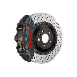 E9x M3 Brembo 6-piston front kit, black hard-anodized GT-S caliper, drilled 2-piece disc