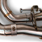 Clamp and hanger detail on the Cayenne E3 valved Maxflo exhaust