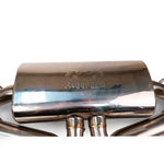 Muffler can with outlets on the Fabspeed Cayenne E3 Maxflo exhaust