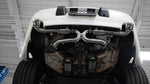 Fabspeed 993 X-pipe exhaust installed on a white Porsche 993
