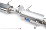 Muffler and hangers on the AMS R35 GT-R Alpha titanium exhaust
