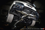 AMS Alpha 102mm titanium exhaust installed under an R35 GT-R