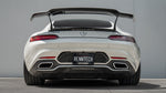 White AMG GT car rear view with the bumperette delete fitted - Carbon Bumperette Delete for the 2016-2021 AMG GT
