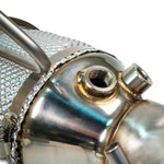 O2 bung and heat shield on the Fabspeed Cayenne E3 sport cat