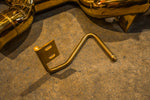 Valvetronic Designs F1 Exhaust McLaren 650S / MP4-12C manufacturer gallery: bent mounting bracket beside the gold-colored tubes
