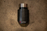 Carbon fiber exhaust tips with inlet clamps