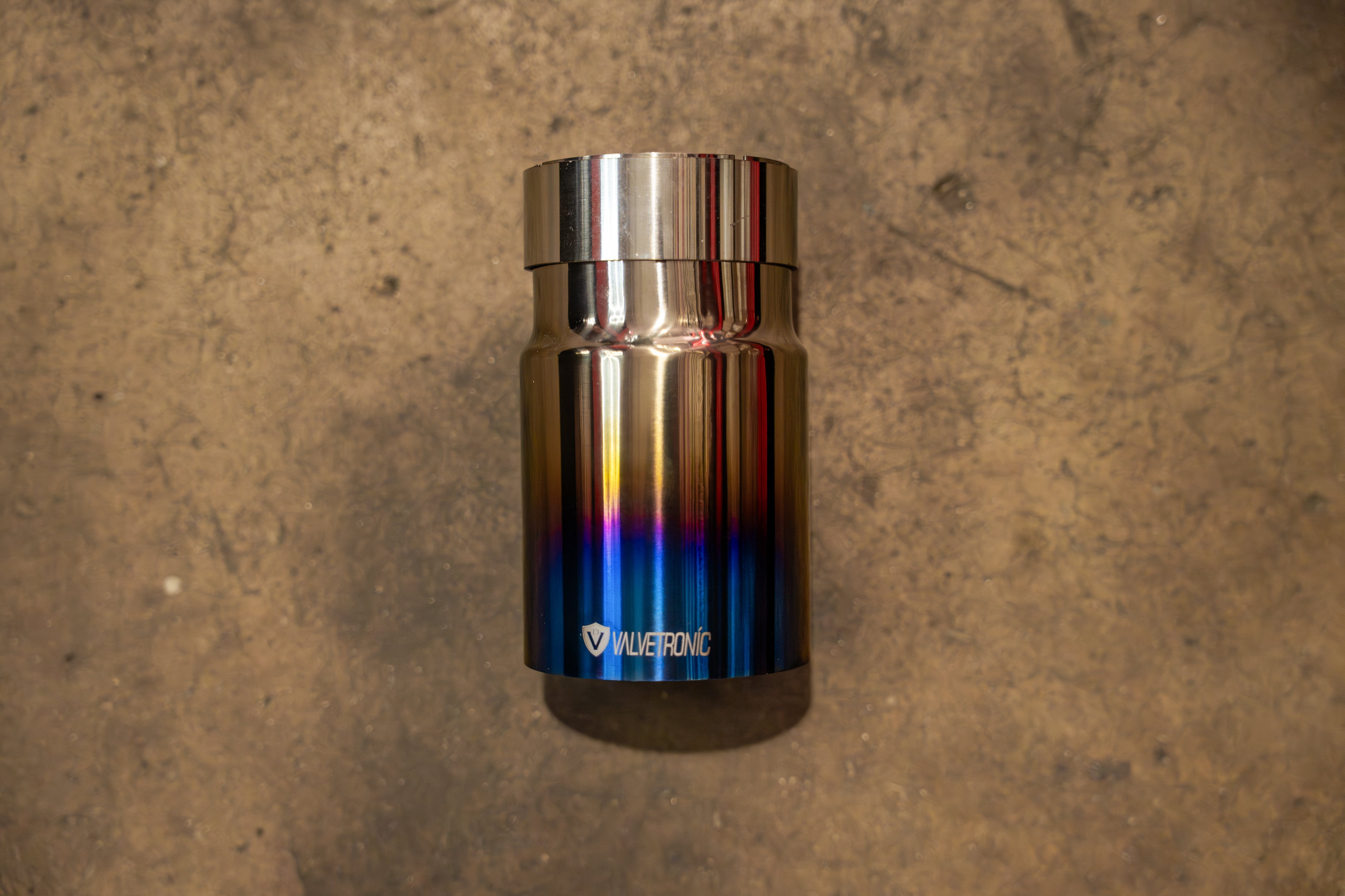 Burnt titanium exhaust-tip outlet detail