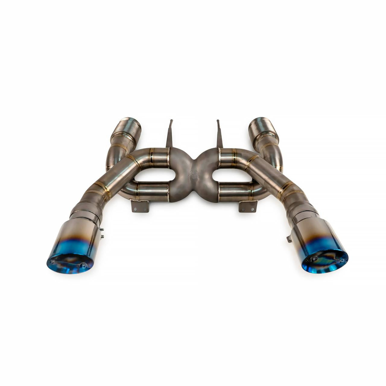 Fabspeed 720S Supreme titanium X-pipe with burnt titanium tips
