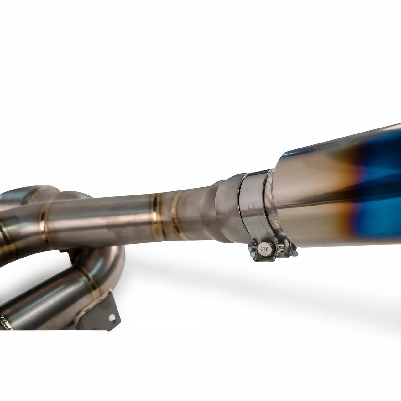 Burnt titanium tip on the Fabspeed McLaren 720S Supreme X-pipe
