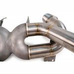 Titanium X-junction of the Fabspeed 720S exhaust, right angle