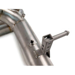 Titanium bracket weld on the Fabspeed F8 X-pipe
