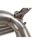 Titanium hanger bracket on the Fabspeed F8 Tributo X-pipe