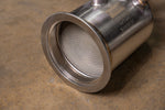 Valvetronic Designs 400 Cell Downpipes Porsche 992 Turbo / S manufacturer gallery: wide flanged opening and internal mesh close-up