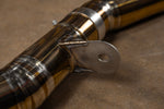 Valvetronic Designs Valved Exhaust BMW G90 M5 manufacturer gallery: rounded mounting bracket welded to the pipe joint