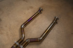 Valvetronic Designs Valved Exhaust BMW G90 M5 manufacturer gallery: two flanged front pipes and their central junction