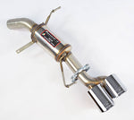 wide top view of Supersprint Rear exhaust Right "Racing" 90x70 for BMW E90 LCI Sedan 335i / 335xi 2005-2012 with white background