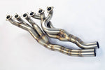 wide top view of Supersprint Manifold - Step Design (Left Hand Drive) for BMW E30 - S54 engine conversion 1982-2006 with white background