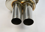 close top view of Supersprint Rear exhaust "Racing" OO70 for BMW E36 All models 1990-2000 with white background