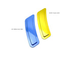 A view of two options color for the reflectors in Yas Marina Blue and Austin Yellow with white background