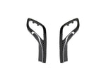 A top view of AUTOTECKNIC CARBON FIBER GEAR SELECTOR SIDE TRIMS for BMW models with white background