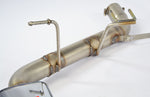 close side view of Supersprint Rear exhaust "Racing" Left OO76 for BMW E39 Touring 540i V8 (S62 engine conversion - for M5 diffusor) 1996-1998 with white background