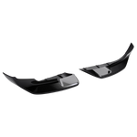 Pair of Urban gloss black front bumper canards for the Land Rover Defender