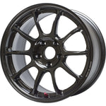 A front view of Volk Racing ZE40 Wheel 19x9.5 5x114.3 22mm Diamond Dark Gunmetal with white background