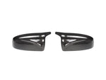 A front view of AUTOTECKNIC M-INSPIRED CARBON FIBER MIRROR COVERS - BMW E70 X5 | E71 X6 2006-2014 with white background
