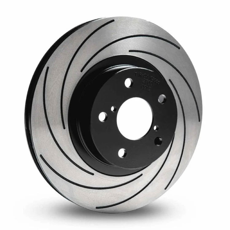 A front view of F2000 TAROX Brake Discs with white background