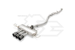 A top view of Fi EXHAUST Valvetronic Cat-Back System for Honda Civic Type-R FL5 2022+ with white background